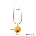 Detailed dimension chart for 18K gold apple pendant necklace with 45+5cm chain length - Apple Style (CK502) / Gold