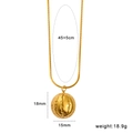 Size guide for gold watermelon pendant on snake chain with dimensions 45+5cm and 18mm - Watermelon Style (CK502) / Gold