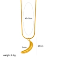 Banana pendant necklace with snake chain and 18K gold plating specifications on white background - Banana Style (CK534) / Gold