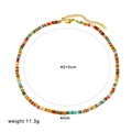 Collana di perle colorate con chiusura K18 dorata e ciondoli a stella marina 18K - Collana di Perline a Conchiglia Colorata (CK843)