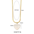 Golden snake chain necklace with white heart pendant featuring shell finish and sleek metal - White Necklace