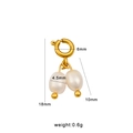 Pendaglio di perle retrò dorato, altezza 18mm e design leggero da 0,6g elegante - Solo Ciondolo Perla Naturale (Senza Catena) (CK844)