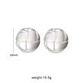 29mm vintage silver braided metal button studs in artistic woven texture - 29mm / Silver Woven Style (CK85)