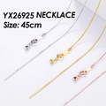 Trois colliers réglables en acier inoxydable de 45cm en finitions or argent et rose - Collier DIY Couleur Acier (YX26925)