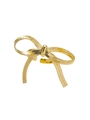 Detailansicht eines goldenen Schleifenrings mit strukturierter Schlangenkette-Optik - Schlangenkettentextur-Schleifenstil (BTR098GL)