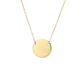Minimalistische 15mm runde Halskette aus vergoldetem 316L Titanstahl mit feiner Gliederkette - Gold