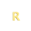 Polished 316L stainless steel letter R pendant in a gold finish for DIY jewelry - Letter R / Gold