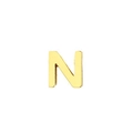 Polished golden 316L stainless steel letter N pendant for DIY jewelry making - Letter N / Gold