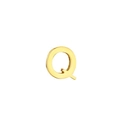 Polished 316L stainless steel DIY pendant featuring a minimalist golden letter Q shape - Letter Q