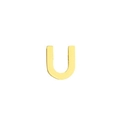 DIY gold 316L stainless steel letter U pendant accessory for necklaces and jewelry - Letter U