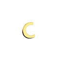 Polished golden 316L stainless steel letter C charm pendant for DIY jewelry - Letter C