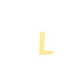 Polished gold 316L stainless steel letter L pendant charm for DIY jewelry making - L