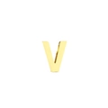 Polished gold 316L stainless steel letter V charm pendant for DIY necklace or earring - Letter V