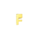Minimalist golden 316L stainless steel letter F pendant for DIY jewelry and necklaces - Letter F