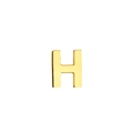 Polished gold 316L stainless steel letter H pendant for DIY jewelry necklace - Letter H