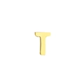 Polished 316L stainless steel gold letter T charm pendant for DIY necklace making - Letter T