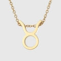 Polished gold 316L stainless steel Taurus zodiac sign pendant anklet for women - Taurus / Gold