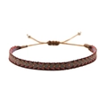 Detail of bohemian woven friendship bracelet with colorful geometric patterns and adjustable cord - Multicolor Geometric Arrow (KZ-0012I)