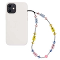 Farbenfrohe Perlen-Handykette mit Gummibärchen-Anhängern für Smartphones und Hüllen - Klarer Bunter Bär (SJ-A220014C)