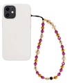Colgante para móvil con cuentas de cristal facetadas y detalles en color dorado - Estilo Facetado Ámbar Púrpura (SJ-A220010A)