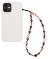 Colgante para móvil de cuentas de cristal coloridas hechas a mano con detalles en naranja - Estilo Facetado Naranja Mágico Púrpura (SJ-A220010B)