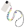 Bohemian colorful evil eye and smiley face beaded crossbody mobile phone lanyard - Sweet Cool Star Evil Eye Style (SZ-A220019A)