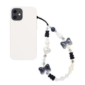 Cinturino da polso per cellulare con orsetti e fiocchi in resina bianchi e neri - Stile Fiocco Orso Nero Bianco Grigio (SZ-A230043A)