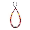 Colorful beaded phone wrist strap with vibrant crystal beads and secure black loop cord - Multicolor Beaded Style (SJ-A240002A)