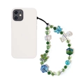 Colorful crystal beaded phone charm with butterfly and candy charms for mobile cases - Sj-a240004a