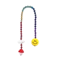 Portachiavi con perline colorate arcobaleno, ciondolo a nuvola, fungo e faccina sorridente - Stile Smiley Nuvola Fungo Arcobaleno (YS-A240032A)