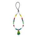Cinturino per telefono con albero di Natale e perline di cristallo rosse e verdi - SZ-A230064A
