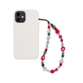 Handmade Christmas beaded phone lanyard with colorful crystals and acrylic beads - Multicolor Handmade Beaded Lanyard (SZ-A240060A)