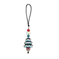 Handgefertigter Weihnachtsbaum-Perlenanhänger mit grünem Baum und bunten Kristallperlen - Sz-a240066a