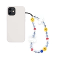 Cute beaded phone strap with white cloud, red mushroom and star charms for women - Smiley Cloud Mushroom Beaded Style (SZ-A250005A)
