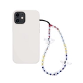 Ciondolo per telefono fatto a mano con perline sfumate colorate e charms a farfalla - Stile Fiocco con Perline Multicolore (SZ-A250009A)