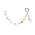 Macaron bloem en hart kralenketting met ronde metalen sluitingen voor tassen - Macaron Bloem & Hart Stijl (YS-A250017A)