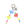 Laccetto per cellulare con perline a cuore colorate in stile dopamina per donne e ragazze - Stile Cuore Doppia Nappina Macaron (YS-A250012A)