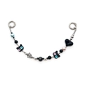 Cute cat star heart beaded charm with white pearls and stars for bags or phones - Black Gray Pink Mixed Style (YS-A250095A)