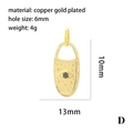Colgante de ojo turco chapado en oro de 18K con circonitas azules y diseño de escudo - Colgante Micro Pavé en Forma de Escudo Ovalado (P03183-D)
