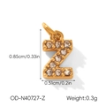 Detail of 18k gold letter Z pendant with dimensions 0.85cm and white rhinestones - Letter Z (OD-N40727-Z)