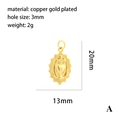Gold plated brass cross heart anchor pendant with sunburst outline 20mm x 13mm size - Gold Cross Heart Anchor (P03547)