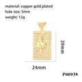 Macro shot of 18K gold plated ballerina pendant with sparkling cubic zirconia inlay - Ballerina Style (P00939)