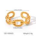 Detailansicht der 18K Gold-Kettenring mit genauen Breiten- und 1,4g Gewichtsangaben - Gold Kettendesign Offen Stil (OD-R30425)