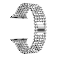 Cinturino in acciaio inossidabile argento a cinque maglie con chiusura a scomparsa - 38/40/41/42 / Argento