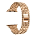 Cinturino per orologio in metallo oro rosa a cinque perle per Apple Watch - 38/40/41/42 / Oro rosa