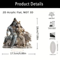 Acryl-Standornament mit der hinduistischen Gottheiten Shiva und Parvati auf Nandi - Shiva Und Nandi Stil (Stand A)