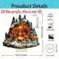 Nativity scene acrylic stand ornament 10x10cm waterproof Christmas table decoration - Small Nativity Scene Style (Stand F) / 20cm