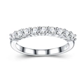 Elegance 925 sterling silver ring with nine sparkling round cut moissanite stones - US 7 / Nine-Stone Prong Set Row Style (SR13805)