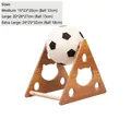 Cat scratcher toy with triangle wood frame and soccer style sisal ball available in three sizes - MDF Soccer Triangle Extra Large