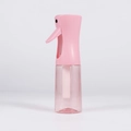 Professional pink continuous mist spray bottle for hair styling and gardening - Single Transparent Pink Spray Bottle